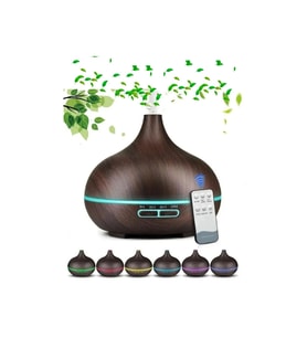 Ultrasonik Aroma Difüzörü, 7 Renk LED, 550 ml, Nemlendirici, Mentollu