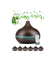 Ultrasonik Aroma Difüzörü, 7 Renk LED, 550 ml, Nemlendirici, Mentollu