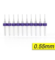 PCB Mikro Karbür CNC Matkap Ucu 10lu Set 0,55mm Tungsten 18 Shank
