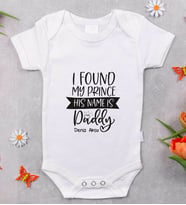 BK Kids İsimli His Name Is Daddy Tasarımlı Bebek Body Zıbın - Model 1