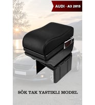 audi a3 2015 kol dayama Siyah Lüks Yastıklı geniş model Deri