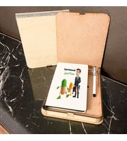 Tıbbi Mümessil Ahşap Kutulu Defter Kalem Set