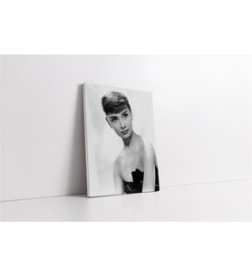 Siyah Beyaz Audrey Hepburn Kanvas Tablo
