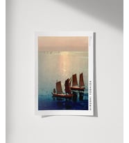 Çerçevesiz Poster Hiroshi Yoshida Işıltılı Deniz (Çok Renkli)