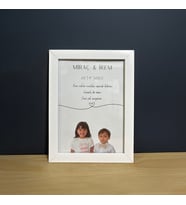 Çocukluk Fotoğraf Birleştirme, Çerçeve, Kişiye Özel, Konsept, Sevgiili Arkadaş Hediye (15x21) (Beyaz)