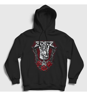 Presmono Unisex Siyah Skull Güreş Wwe Edge Kapüşonlu Sweatshirt 524891tt