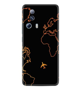 Xiaomi Mi 13 Lite Kılıf Silikon Desen Özel Seri Harita ve Uçak 1777