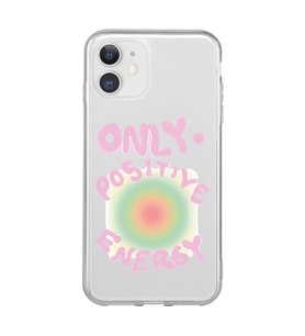 Iphone 11 Uyumlu Pozitif Enerji Tasarımlı Şeffaf Telefon Kılıfı