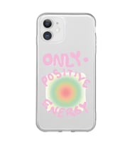 Iphone 11 Uyumlu Pozitif Enerji Tasarımlı Şeffaf Telefon Kılıfı