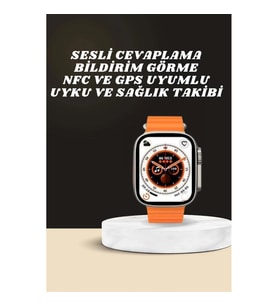 Mey İthalat® Yeni Nesil Ultra Akıllı Saat Adımsayar Uyku Takibi Nabız Sensörü