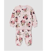LCW baby Pembe Minnie Mouse Kız Bebek Eşofman Takım
