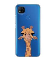 Xiaomi Redmi 9C / 10A Uyumlu Zürafa Tasarımlı Şeffaf Telefon Kılıfı