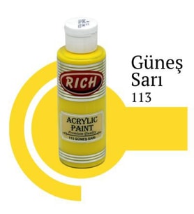 Rich Master Akrilik Boya 120 cc. 113 Güneş Sarı 