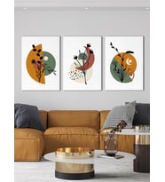 Minimalist Kanvas Duvar Tablosu 3'lü Tablo Seti 40X55cm Botanical Flowers Canvas (Karışık)