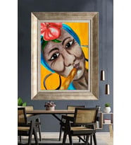 GÜMÜŞ ÇERÇEVELİ PASPARTULU TABLO C474