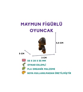 Goril Figür - 3D Vahşi Doğa Oyuncağı