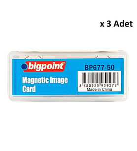 Bigpoint Akrilik Mıknatıslı İsimlik Şeffaf x 3 Adet