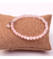 Pembe Kuvars Taşı Bileklik ( 6 mm )