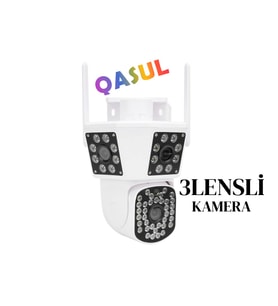 6mp 3 Lensli Akıllı Yapay Zeka Uyarısı ile 2.4g Kablosuz Ptz Kamera 10X Zoom CMR70
