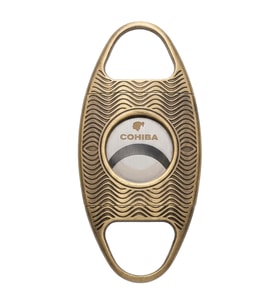 Cohiba Bronz Desenli Metal Puro Makası Kesici - TRP7096