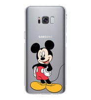 Samsung Galaxy S8 Plus  Kamera Korumalı Kapak Mickey Mouse Tasarımlı  Şeffaf  Kılıf