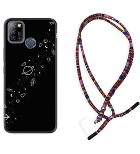 INFINIX Smart 4 5 6 Zero 8 S5 Pro Kılıf Boyun Asklı Rasta Silikon Planet 1620