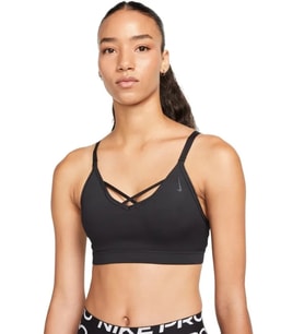 Nike Yoga Dri-Fit Indy Womens Light-Support Padded Strappy Sports Bra Hafif Destekli Kadın Spor Bra Siyah