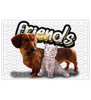 Amigos Sinceros Pug Cat Köpek Kedi Puzzle 240 Parça Yapboz