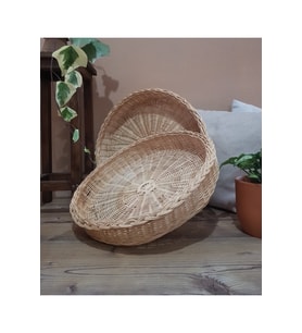 Rattan Dekoratif Büyük Boy Tepsi Sepet, şık ve dayanıklı tasarım