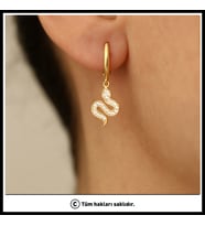 925 Ayar Gümüş Yılanlı Küpe