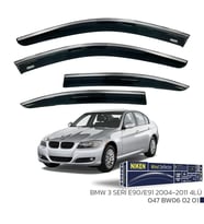 BMW 3 Serisi E90/E91 2004-2011 - Kromlu Cam Rüzgarlığı 4Lü Parça