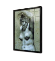 Bust Of Female Nude Çerçeveli Cam Tablo
