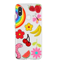 PrintiFy Xiaomi Mi 8 ile Uyumlu 1mm Slim Fit Water Color 5 Baskılı Şeffaf  Kılıf