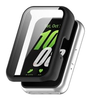 Sneezy Samsung Galaxy Watch Fit 3 PC Sert Kasa Ve Ekran Koruyucu (Siyah)