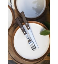 Parthenia Hardal Kenarlı 6lı Pasta Seti-21 Cm