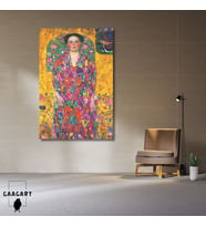 Tekli Dikey Kanvas Tablo Ünlü Eserler Klimt Portrait Of Eugenia Primavesi