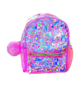 DREAM VEST ŞEFFAF HOLOGRAMLI UNİCORN 2 SIRT ÇANTASI (K)