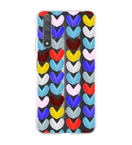 PrintiFy Huawei Nova 5T ile Uyumlu 1mm Slim Fit Water Color 1 Baskılı Şeffaf  Kılıf