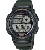Casio AE-1000W-3AVDF Dijital Ekran 10 Atm Suya Dayanıklı Yeşil Renk Erkek Kol Saati