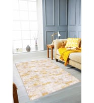 Sarı Taş Desenli Kaymaz Taban Makinede Yıkanabilir Halı TL04 - 100 x 160 cm