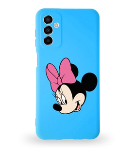 Samsung Galaxy A04s Uyumlu Lansman Kılıf Altı Kapalı İçi Kadife  Minnie Mouse-B Tasarımlı  Kapak (Şeffaf)