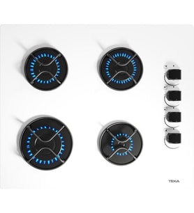 TEKA GBE 64002 KBC WH (E4) 60 Cm Gazlı Beyaz Ankastre Cam Ocak 112580051