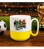 BK Gift Güney Afrika Taraftar Temalı 2026 Dünya Kupası Tasarımlı Sarı Joyful Kupa Bardak