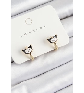 Pirinç Kuromi Model Gold Renk Çocuk Küpe - TJ-BKP10909