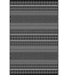 Eliana Home Baskılı, Yıkanabilir Kaymaz Taban Salon Halısı LNA0110-SD1164 100x150 cm (Siyah)