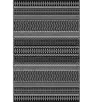 Eliana Home Baskılı, Yıkanabilir Kaymaz Taban Salon Halısı LNA0110-SD1164 100x150 cm (Siyah)