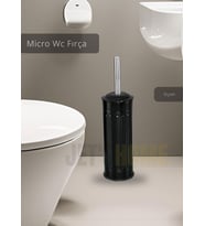 Paslanmaz Tuvalet Fırçası Mikro Wc Klozet Fırçası Siyah