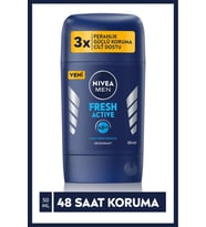 NIVEA Men Erkek Stick Deodorant Fresh Active 50ml, Ter Ve Ter Kokusuna Karşı 48 Saat Deodorant Korum