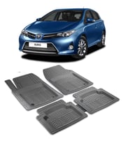 Toyota Auris Uyumlu 3D Havuzlu Universal Oto Paspas Seti - PRF (Siyah-Gri)