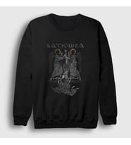 Presmono Unisex Siyah Angels Batushka Sweatshirt 389977tt